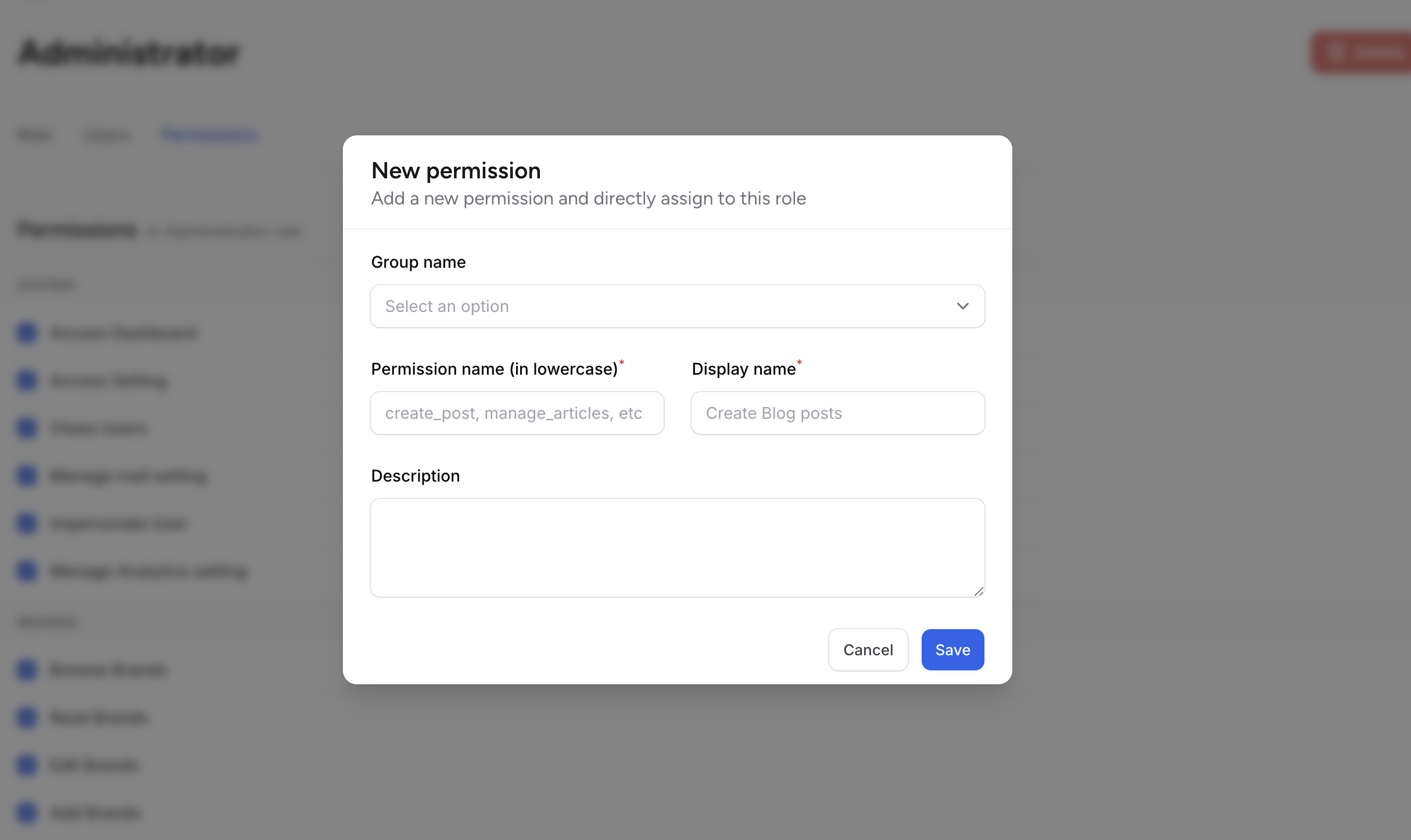 Add permission